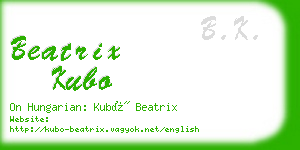 beatrix kubo business card